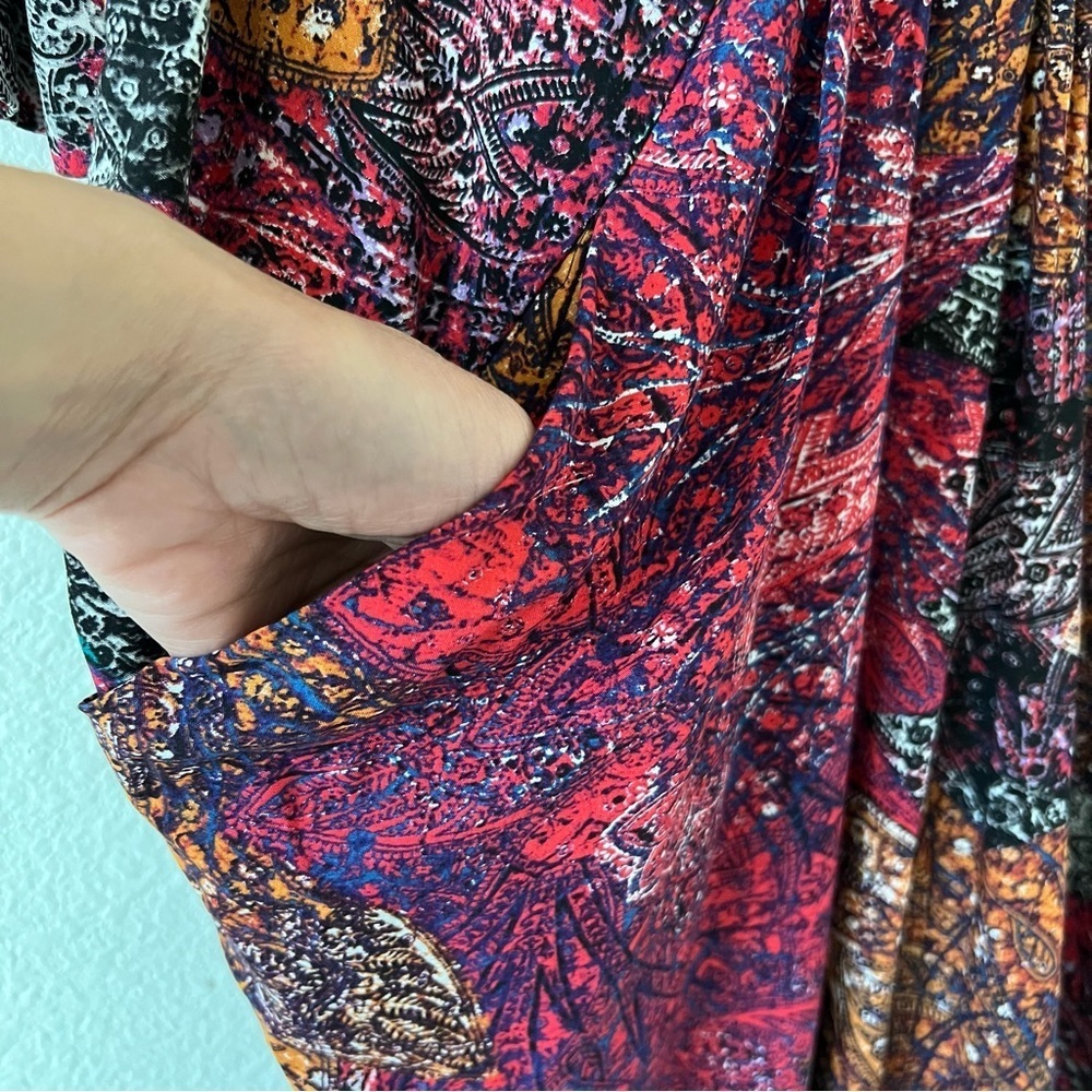 Anthropologie Edme & Esyllte Chromatique Abstract Shift Dress Boho Large - Picture 10 of 16